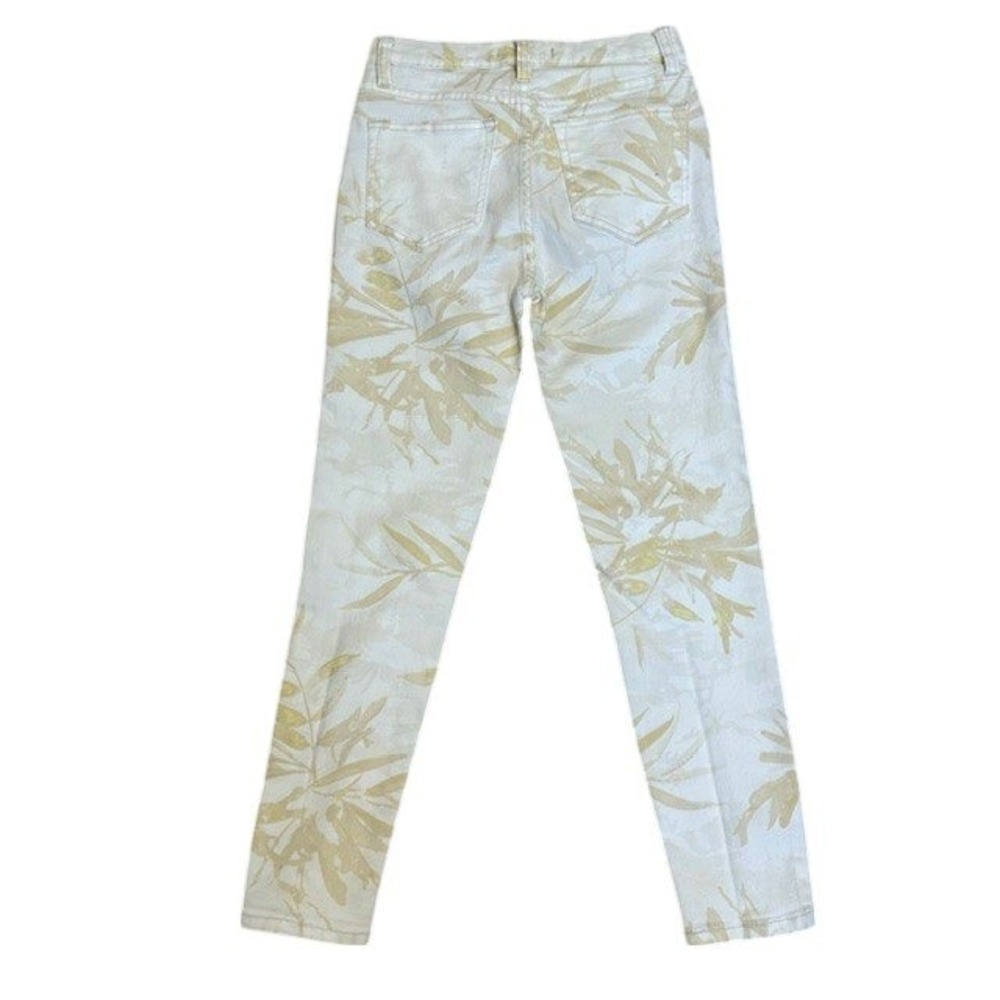 Free People Floral Printed High Rise Skinny Jeans Casual Everyday Style Size 25 - Picture 2 of 12